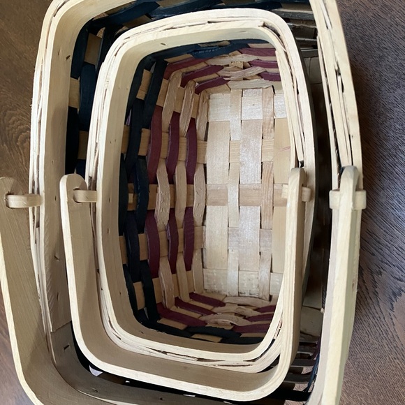 4th of July Set/2 nesting Patriotic baskets w/swing downhandle-NWOT-never used! - Picture 3 of 6